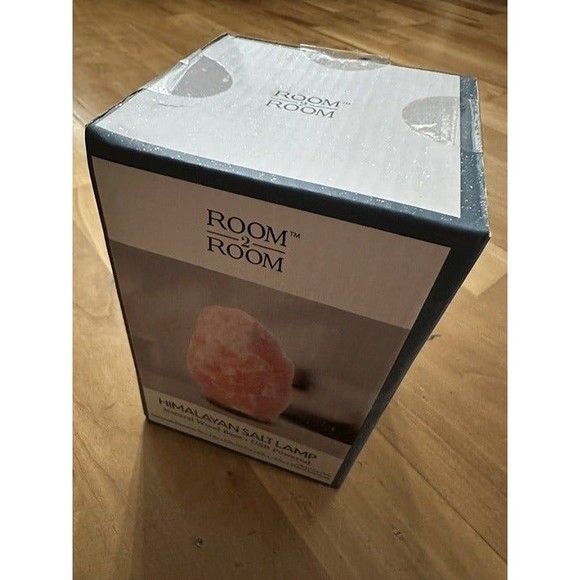 USB Himalayan Salt Lamp & Wood Stand - Picture 2 of 4